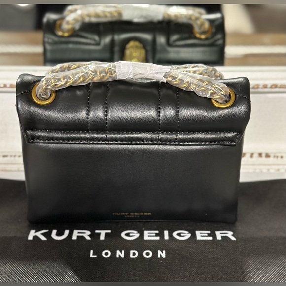 Kurt Geiger Black Leather Mini Kensington Crossbody Bag - Picture 2 of 6
